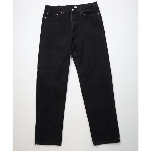 Vintage Y2K Levis 550 Mens 38x36 Faded Relaxed Fit Denim Jeans Black Cotton